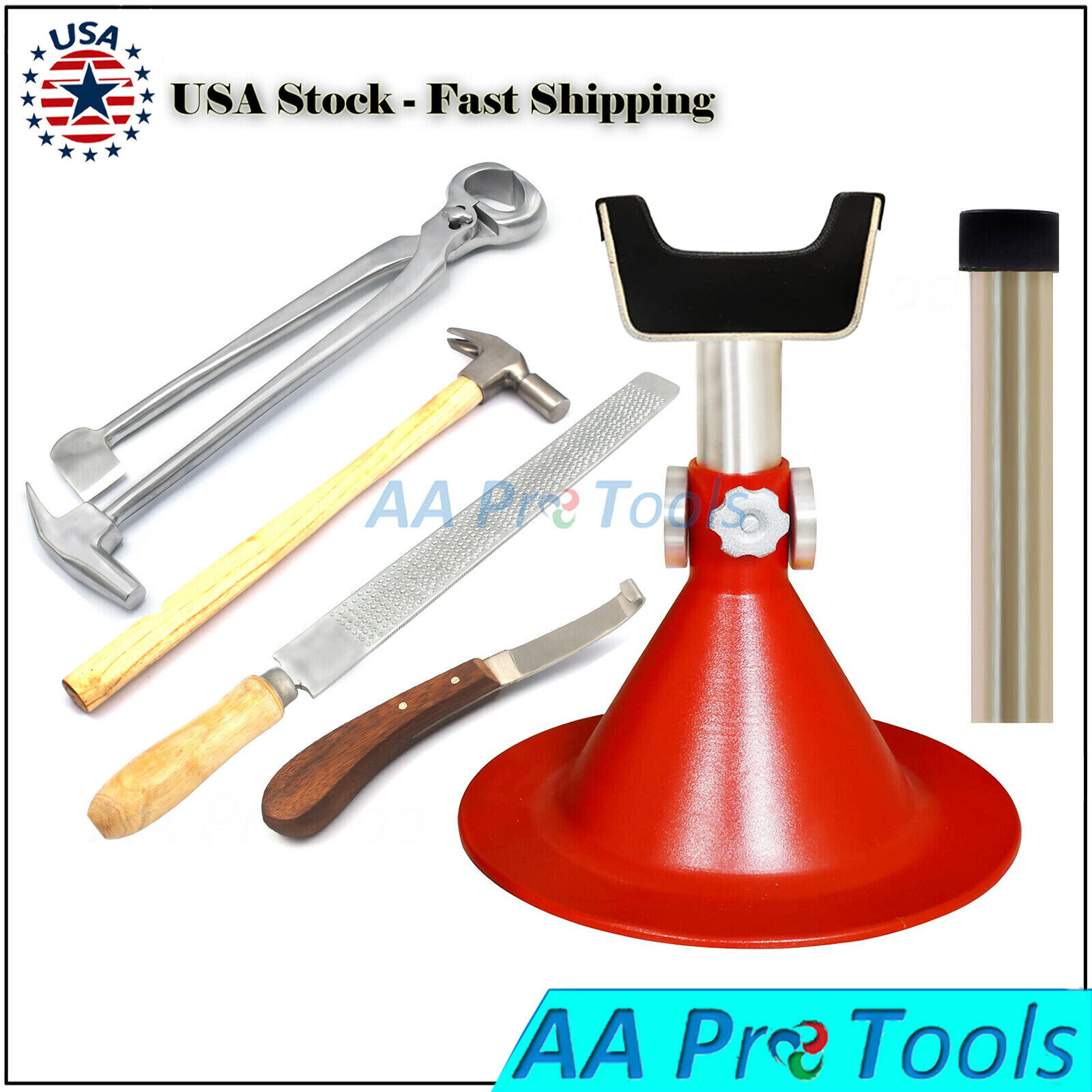 Custom Made Set Hoof Horse Farrier Barefoot & Vet Stand Equine Farrier Supplies