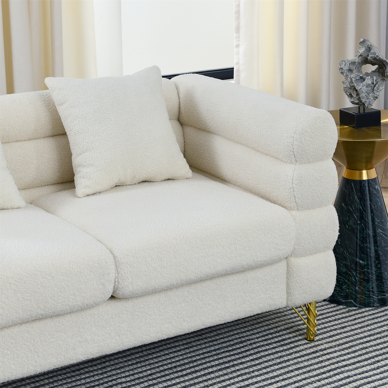 60'' Loveseat Sofa Couch 2-Seater Upholstered Sofa Couch Living Room Sofa