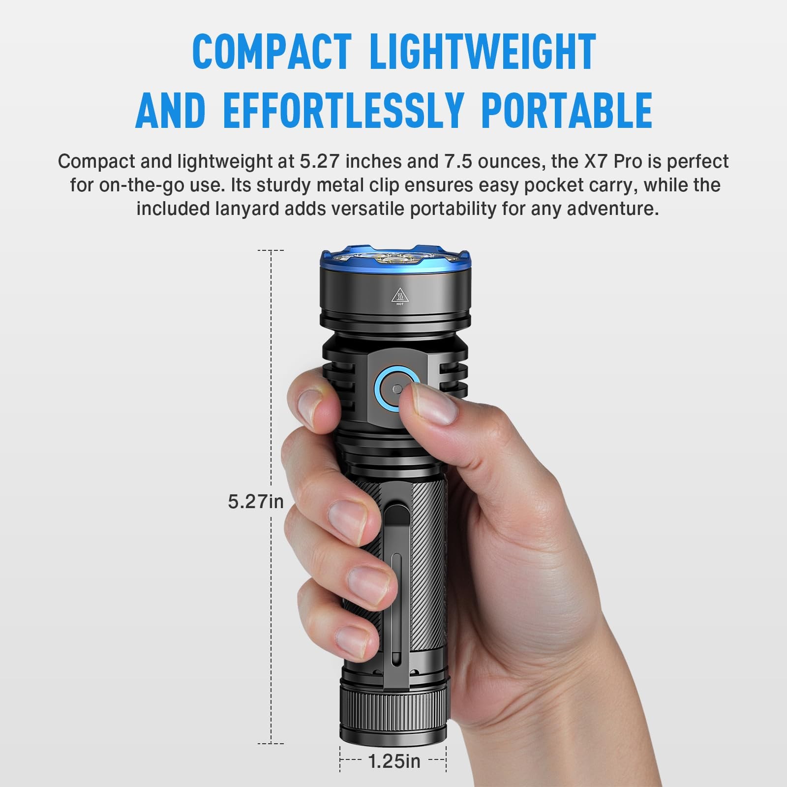 RECHOO Flashlight Rechargeable 1 Pack, Super Bright Rechargeable Flashlights