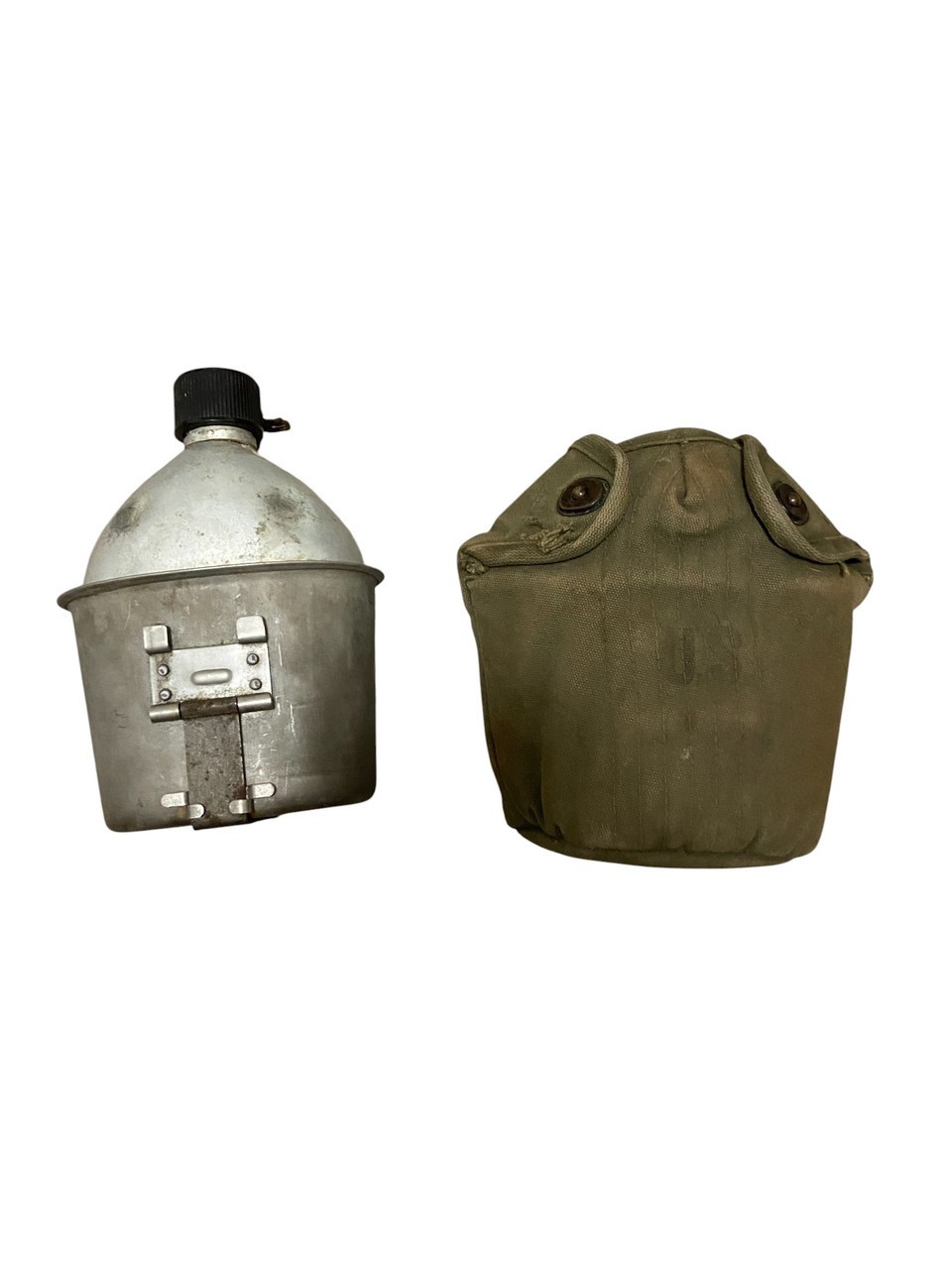 Post WW2 U.S. Army Japanese Made Canteen W/ 1944 Cup & 1952 Canteen Pouch