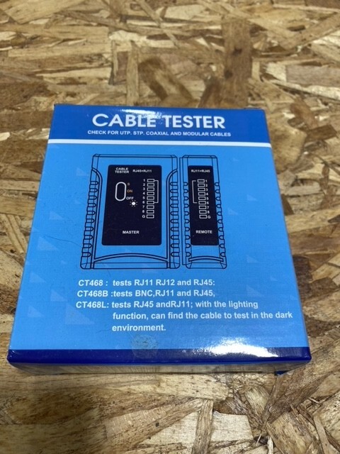 RJ45 NETWORK CABLE TESTER FOR LAN PHONE - WIRE TEST TOOL