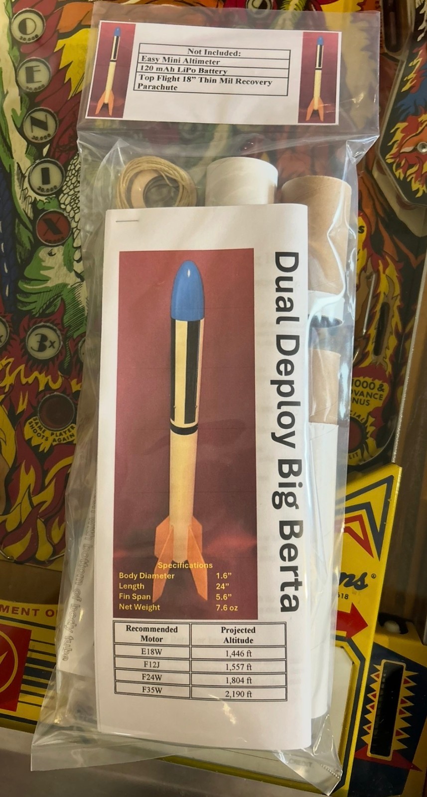 Leading Edge Rocketry, LLC Big Berta Dual Deploy Model Rocket Kit Advanced