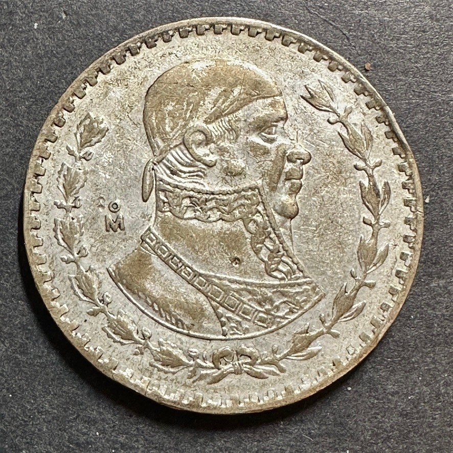 1963 Mexico 1 Peso Jose Maria Morelos .10 Silver Coin Un Peso Plata Tepalcate 08