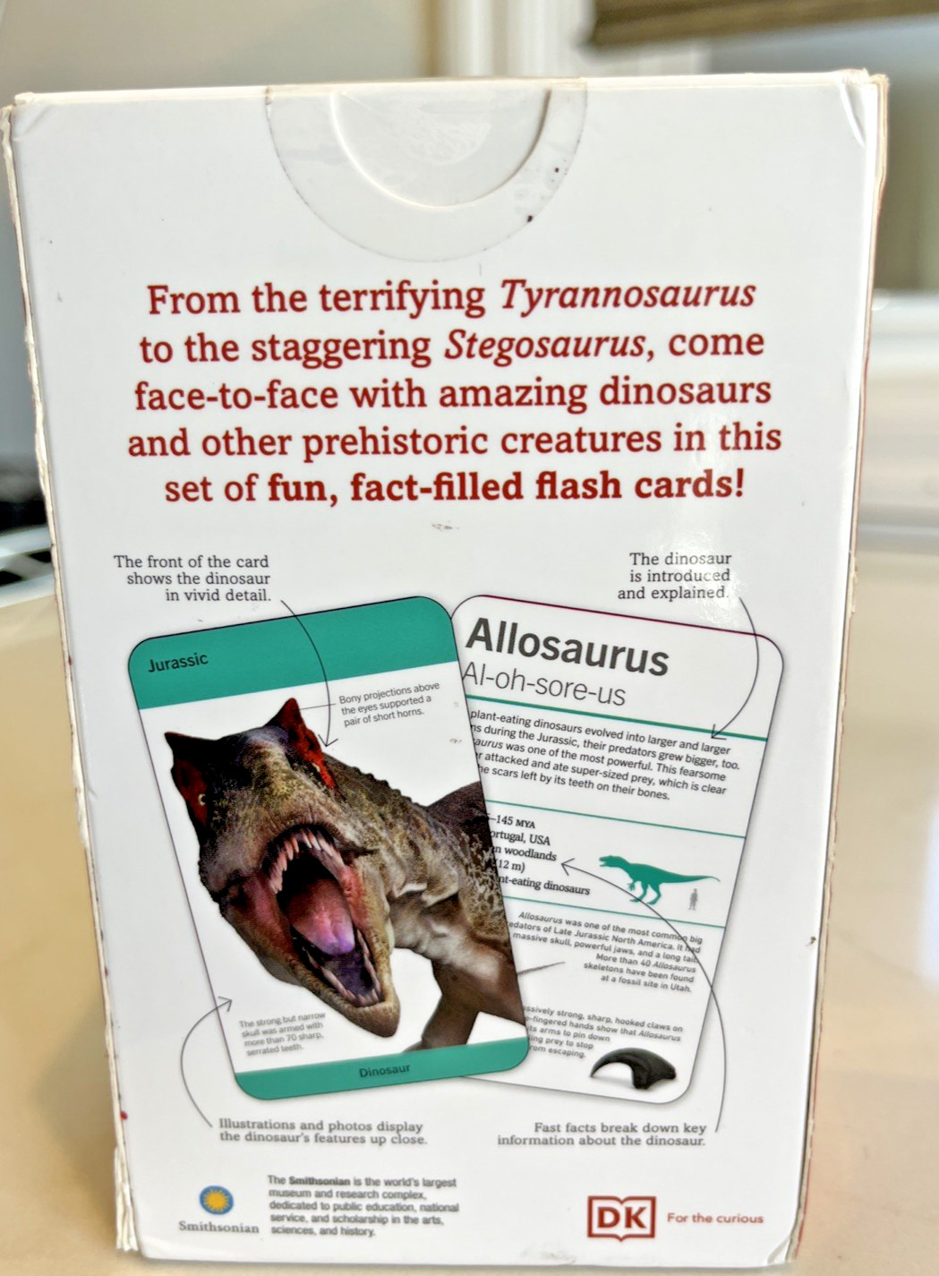 NIB Smithsonian Dinosaur Prehistoric Creature Flashcards (125)