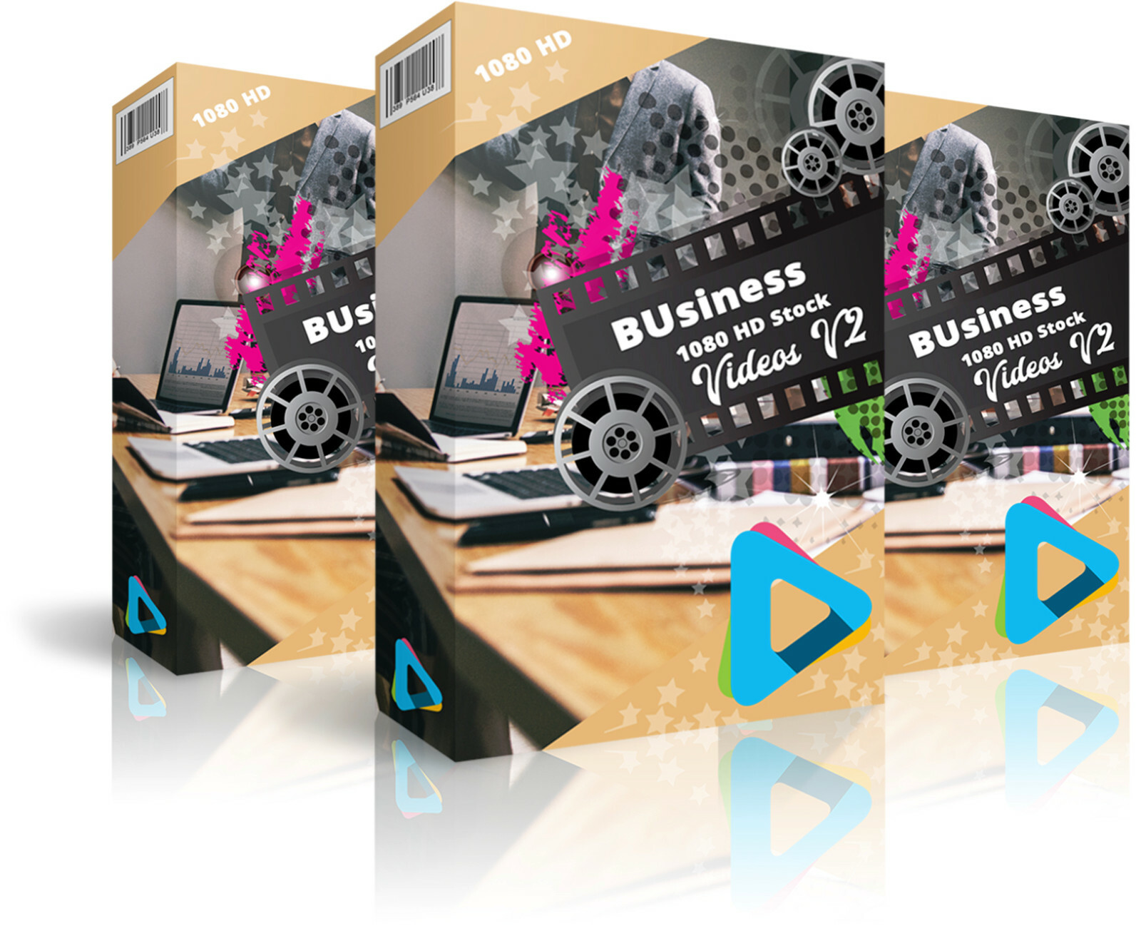 HD (1080) Royalty Free Stock Footage Videos "Business" on DvD-Rom