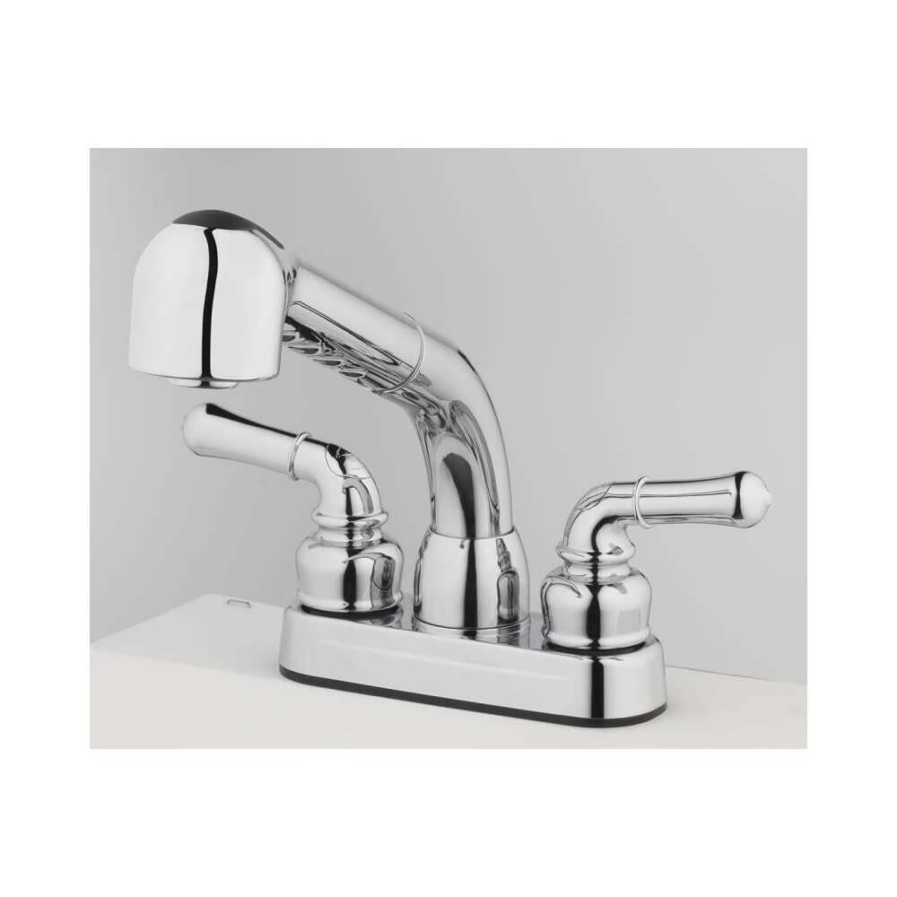 Homewerks Pullout Laundry Faucet Chrome 2 Handle