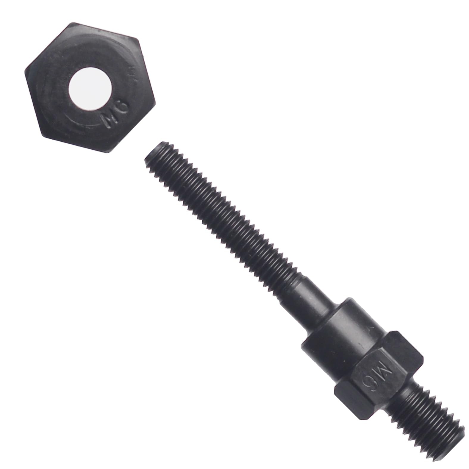 CORWIN M6 Extended Rivet Nut Gun Mandrels and Nosepiece Set, M6, Black