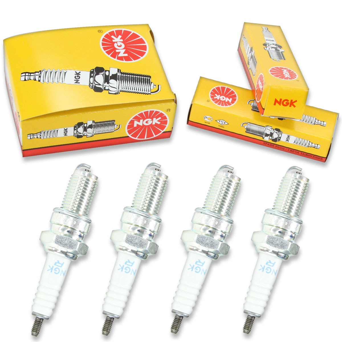 4pcs 07-09 Yamaha YFM450FX Wolverine 4x4 NGK Standard Spark Plugs 421cc 25ci vg