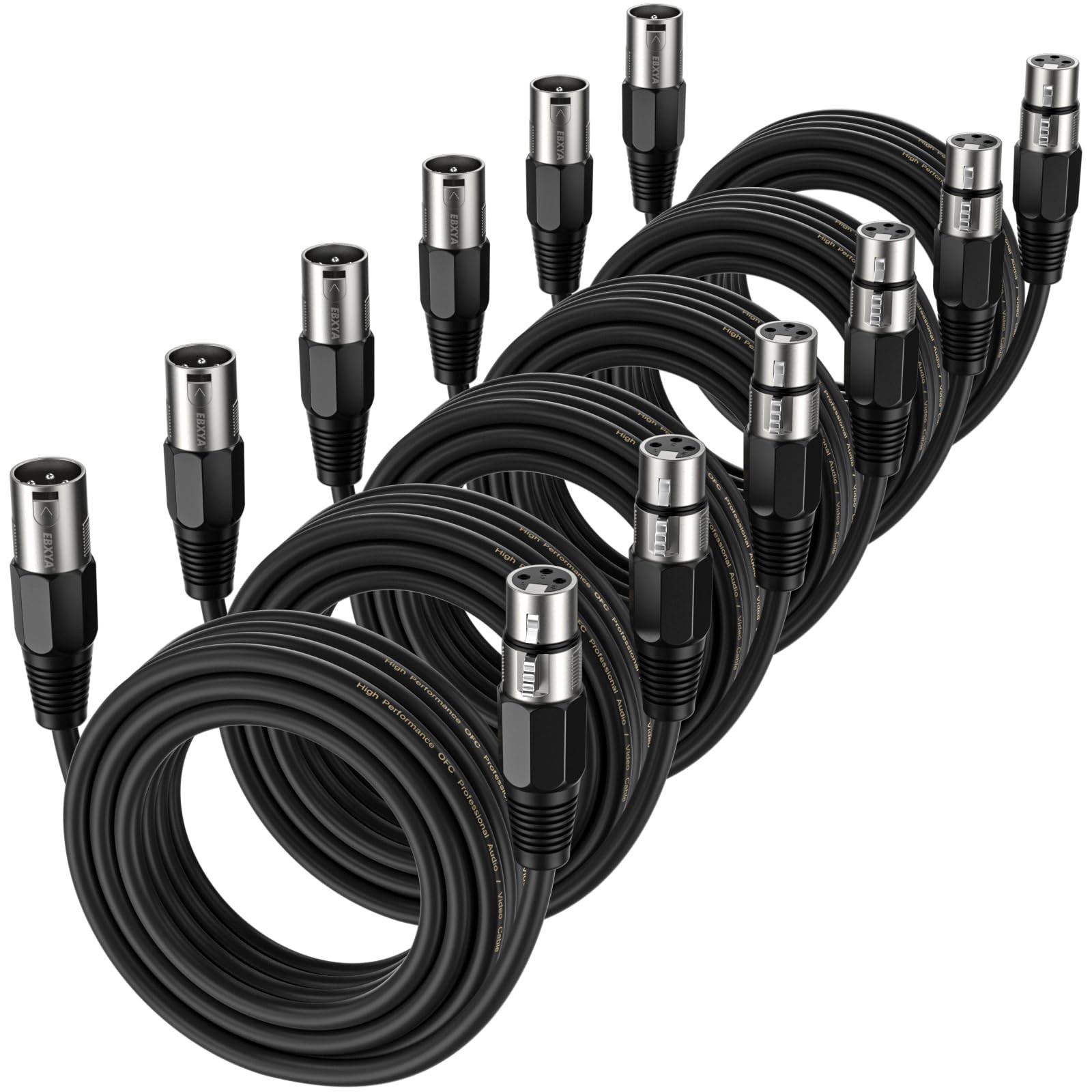 XLR Cable 2ft Heavy Duty Hybrid Braided XLR Patch Cable 3Pin XLR Male to Fema...