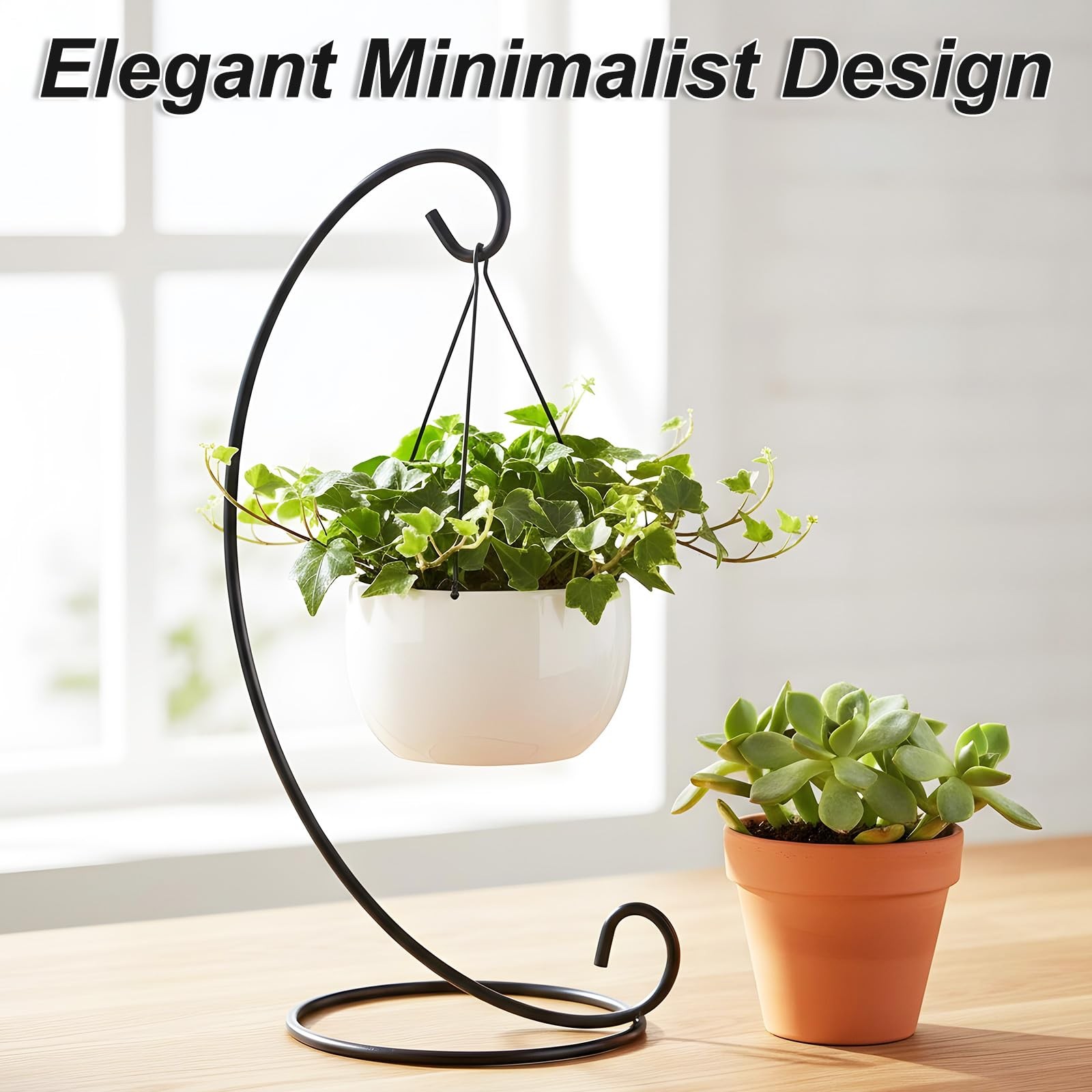 12 Pack Ornament Display Stands, 9.1 Inch Black Iron Hanging Hook Rack Holder...