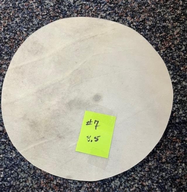 x DEER #7 Cut 8.5" Rawhide Drum Head for Wood Frame / Gourd Drum Deep Tone