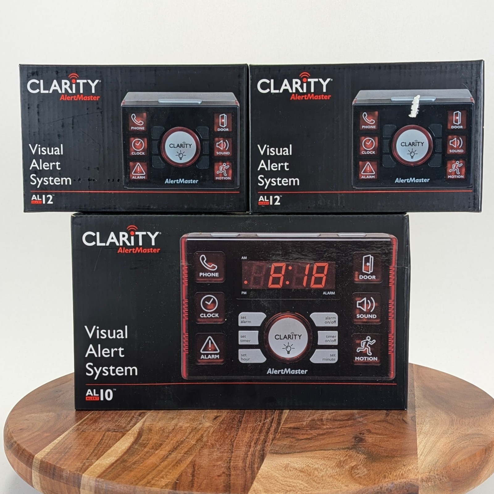 Clarity Alertmaster AL10 Alert System & 2 AL12 Motion Detect Visual Receivers