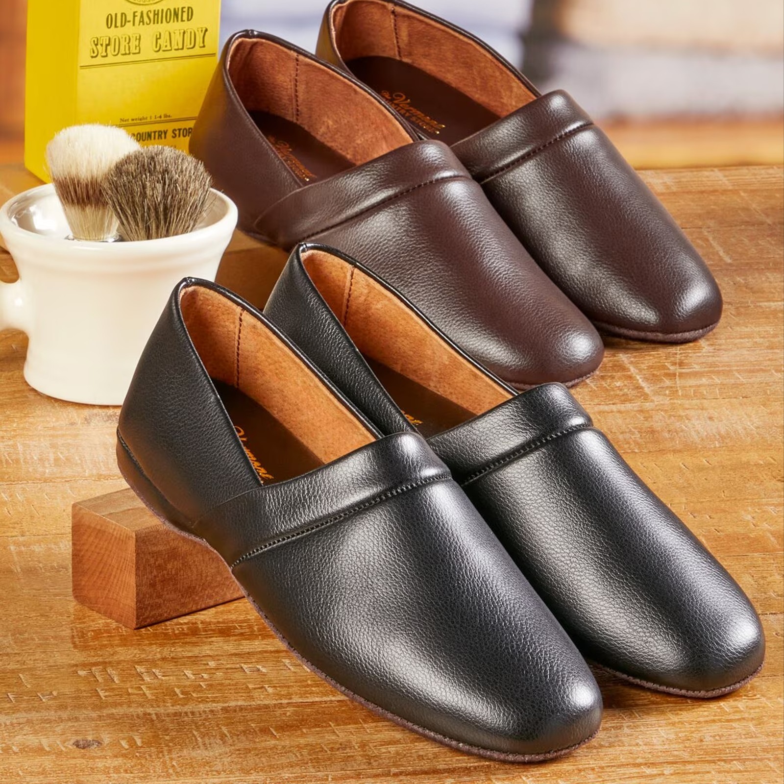 Men's Classic Leather Slippers