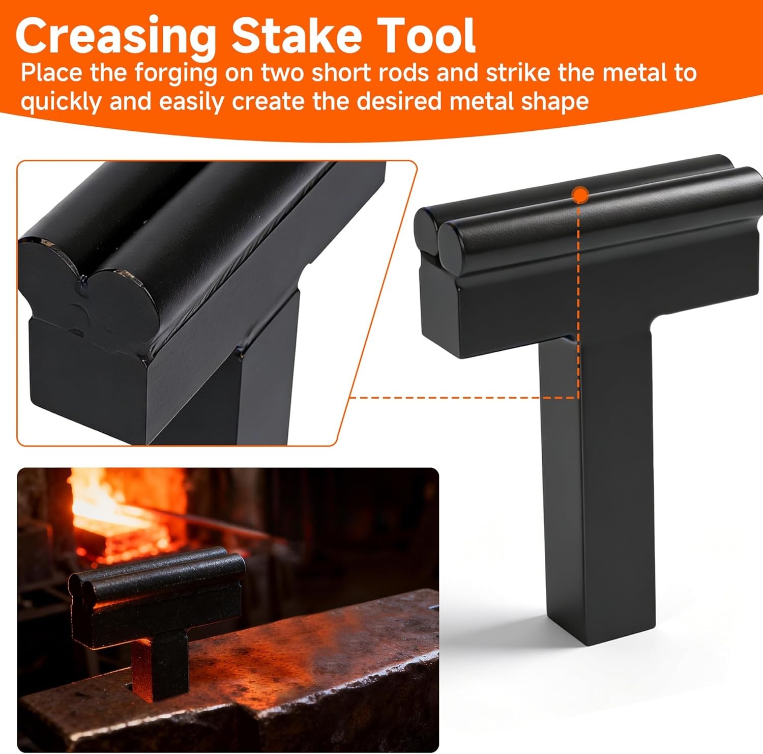 5 Piece 1" Blacksmith Anvil Hardy Hole Tools Set Blacksmithing Forging Kit