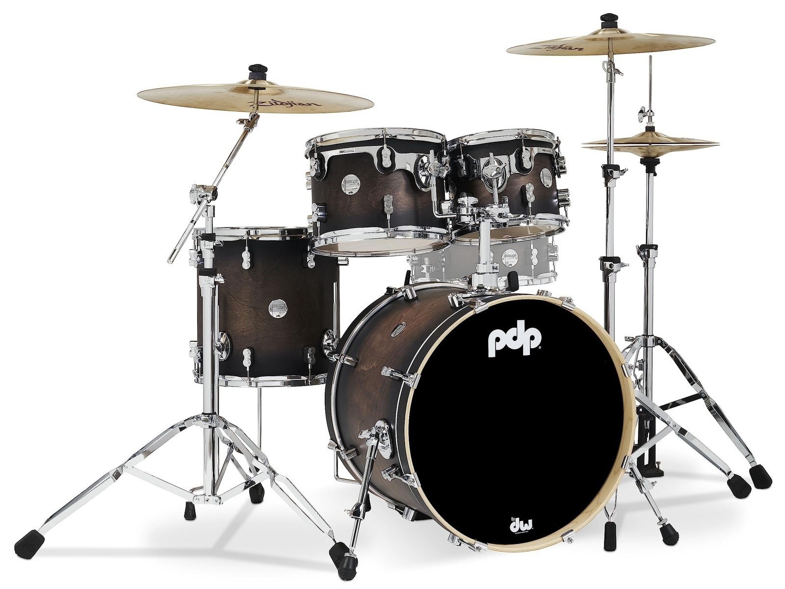 Pacific Drums & Percussion PDP Concept Maple 4-Piece Fusion, Charcoal Burst...