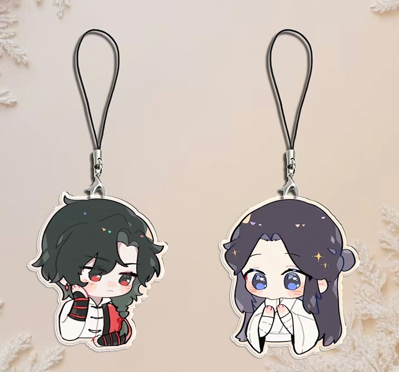 2pcs Tian Guan Ci Fu Xie Lian Hua Cheng Keychain Pendant Acrylic Keyring