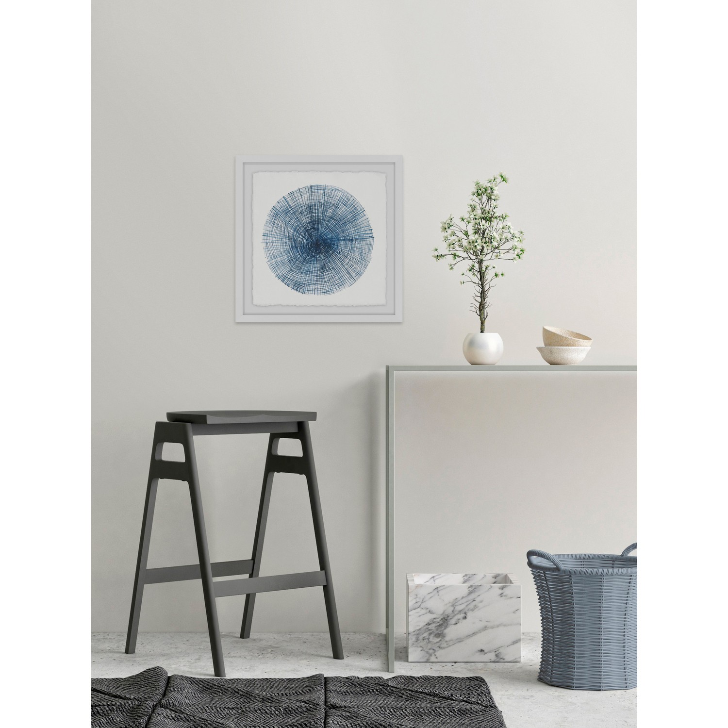 Marmont Hill Embossed Tree Ring Framed Painting Print