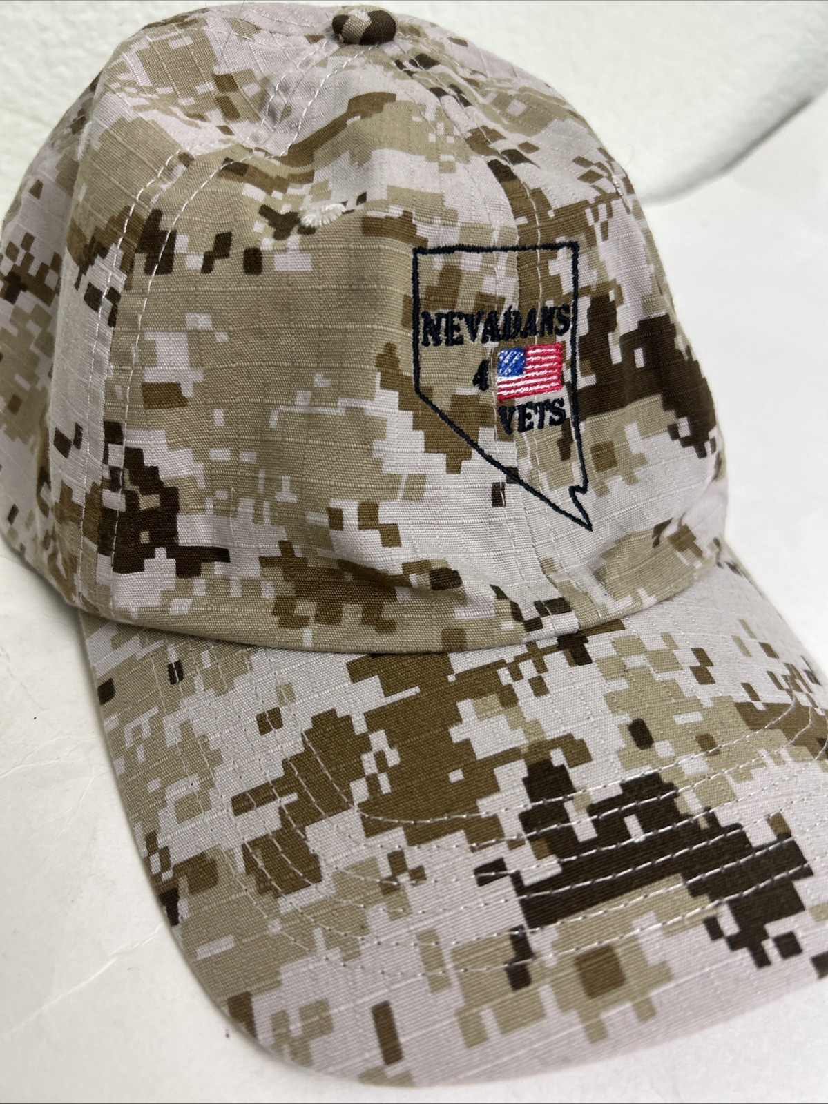 Nevadans 4 Vets Digi Camo Strapback Hat Hook Loop Port Authority