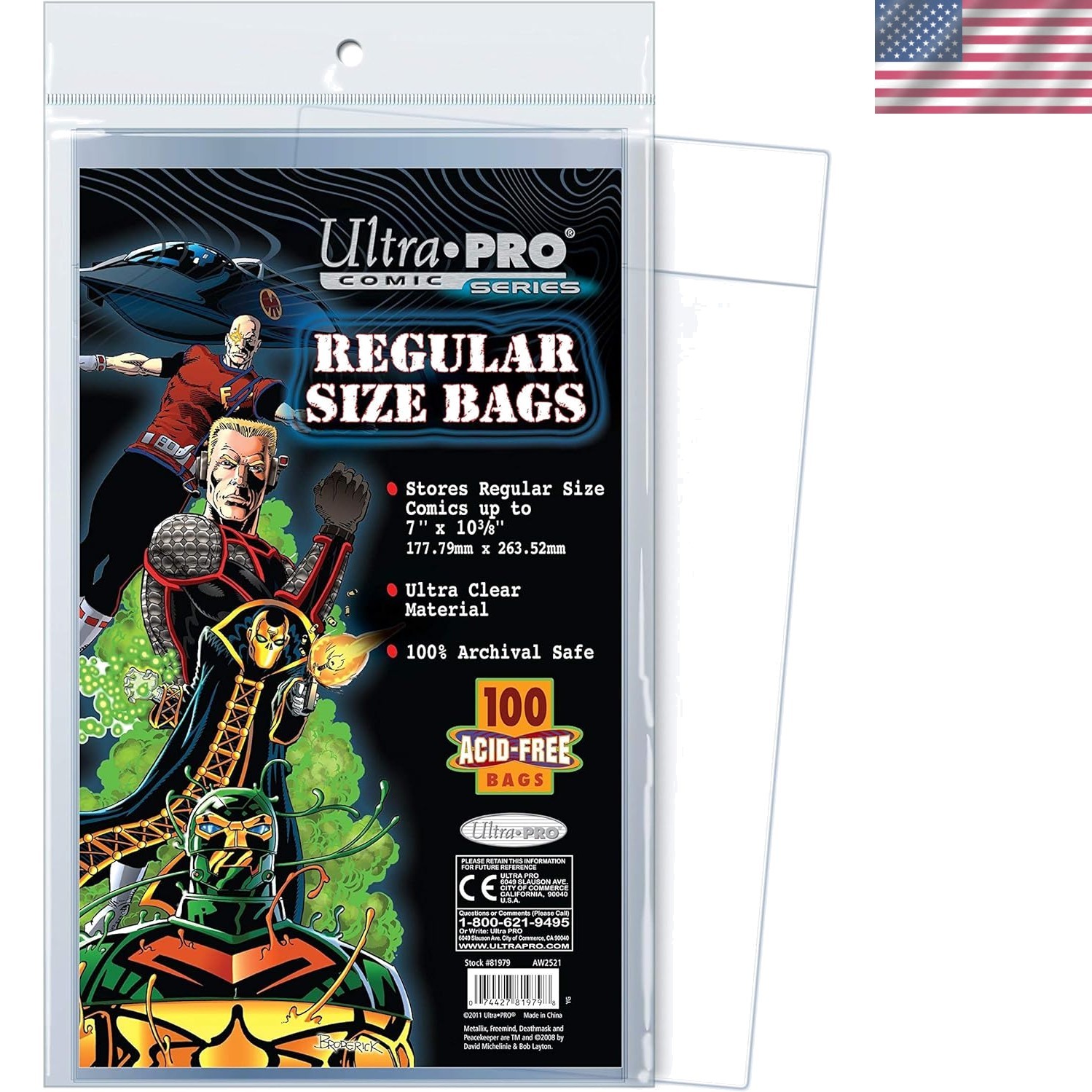 100 Count Ultra Clear Comic Bags - 7-1/8" x 10-1/2" for Ultimate Preservation