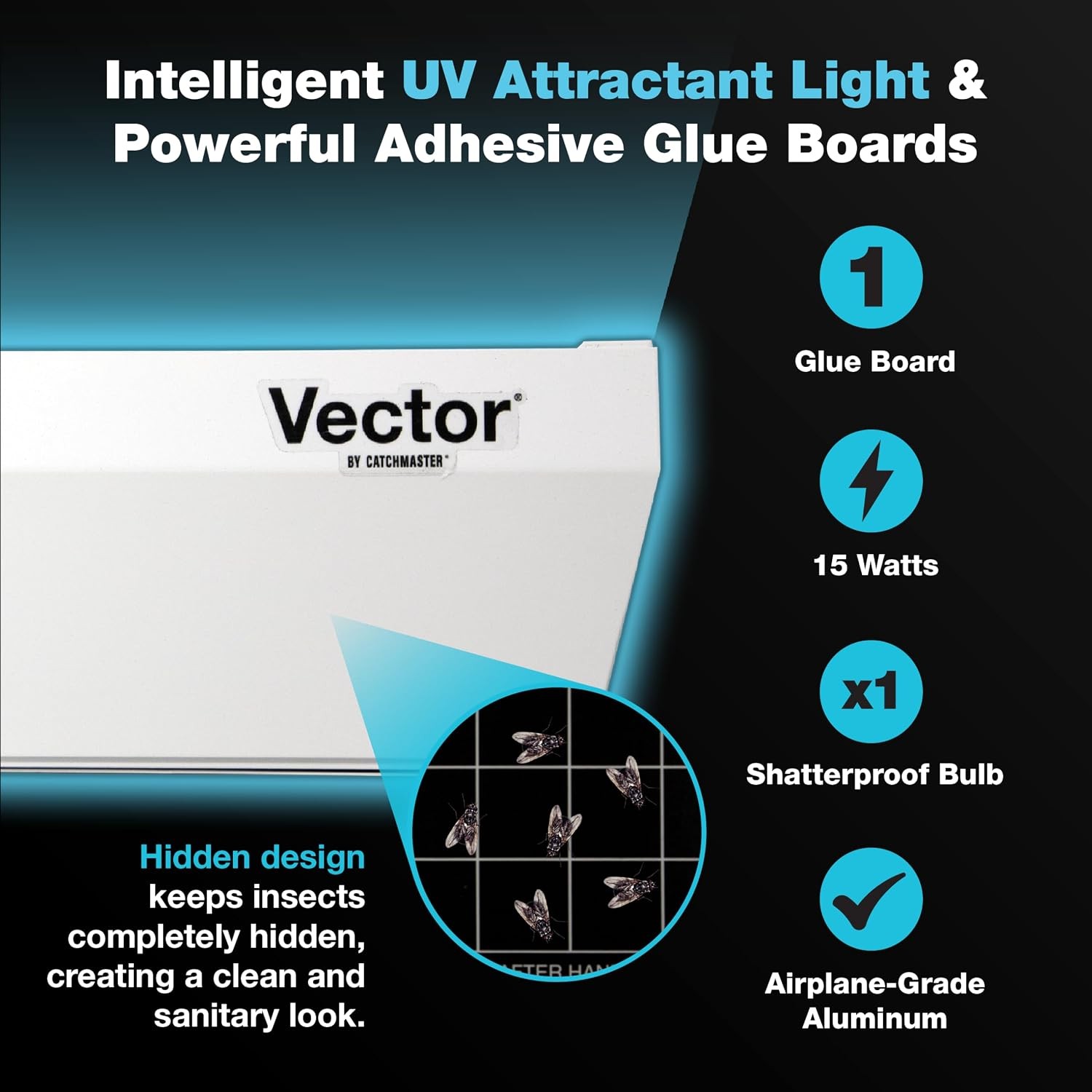 Catchmaster Vector Optima White UV Fly Light Trap Wall-Mount Insect Killer