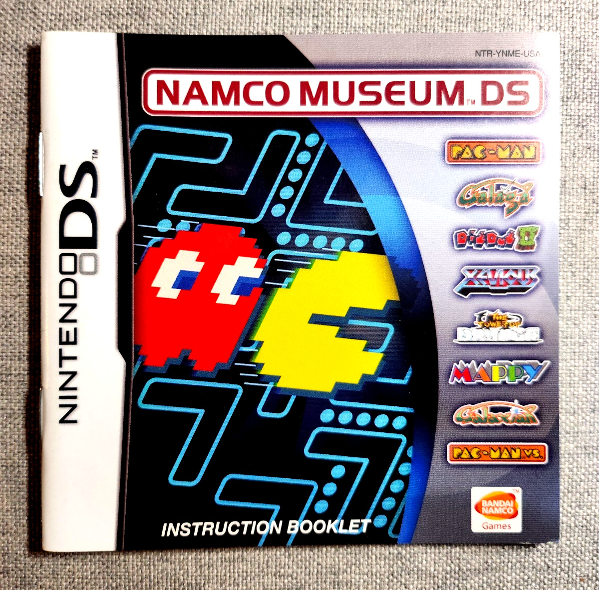 Namco Museum DS Instruction Booklet - Manual Only - Nintendo DS
