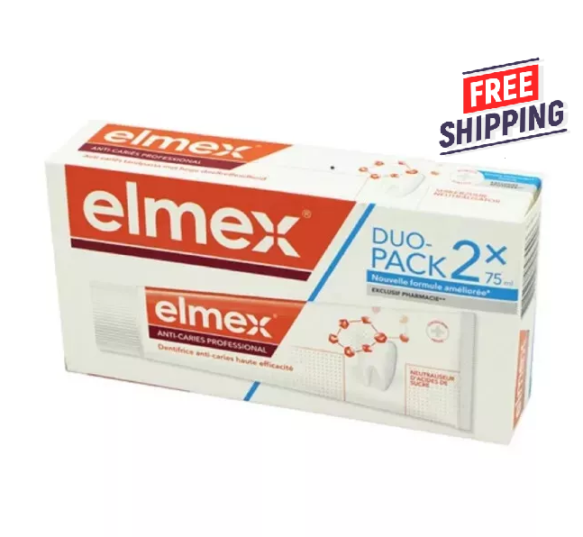 2 PACK Elmex Anti-Decays Professional Toothpaste 75ml