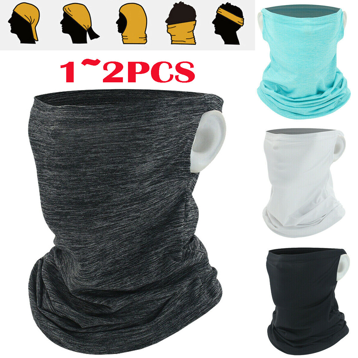Face Mask Bandana Reusable Washable Fashion Cover Neck Gaiter Neckerchief Scarf