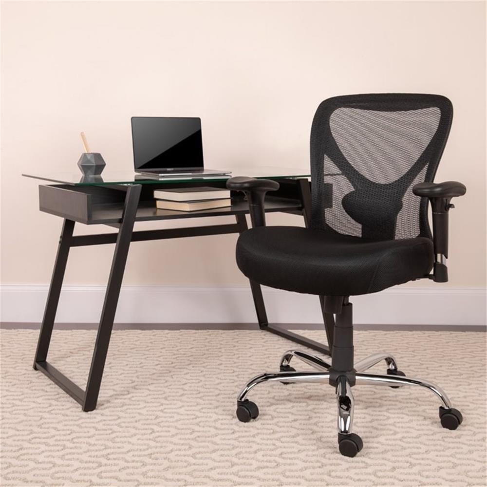 Flash Furniture Big and Tall High Mesh Back Office Office Swivel Chair in Black
