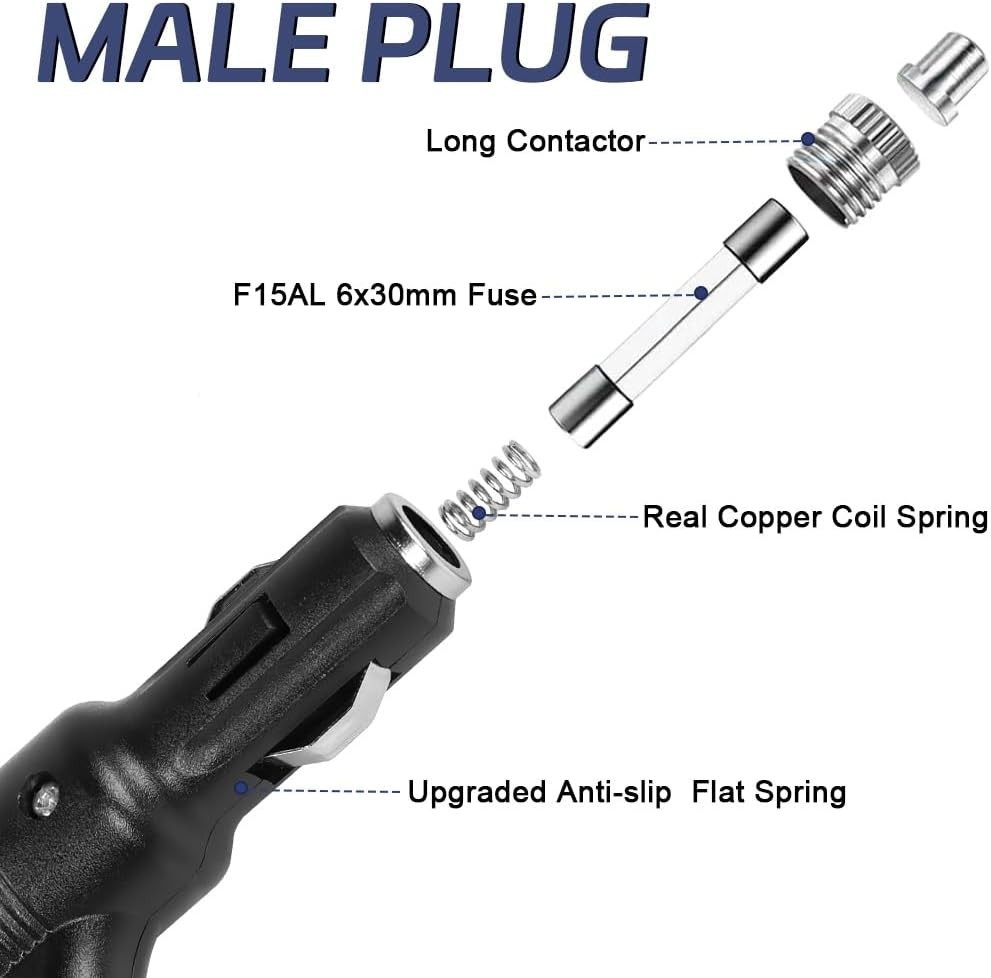 Compact Car Dual Cigarette Lighter Adapter - Fast Charge & Easy Use for Drivers