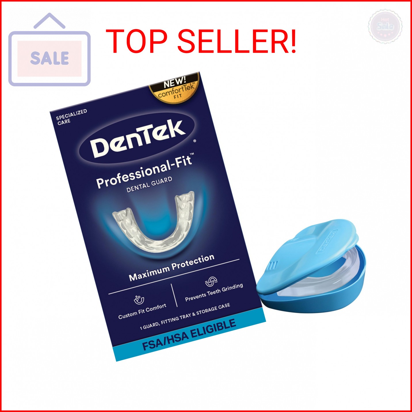 DenTek Professional-Fit Dental Guard, Mouth Guard for Grinding Teeth at Night, 1