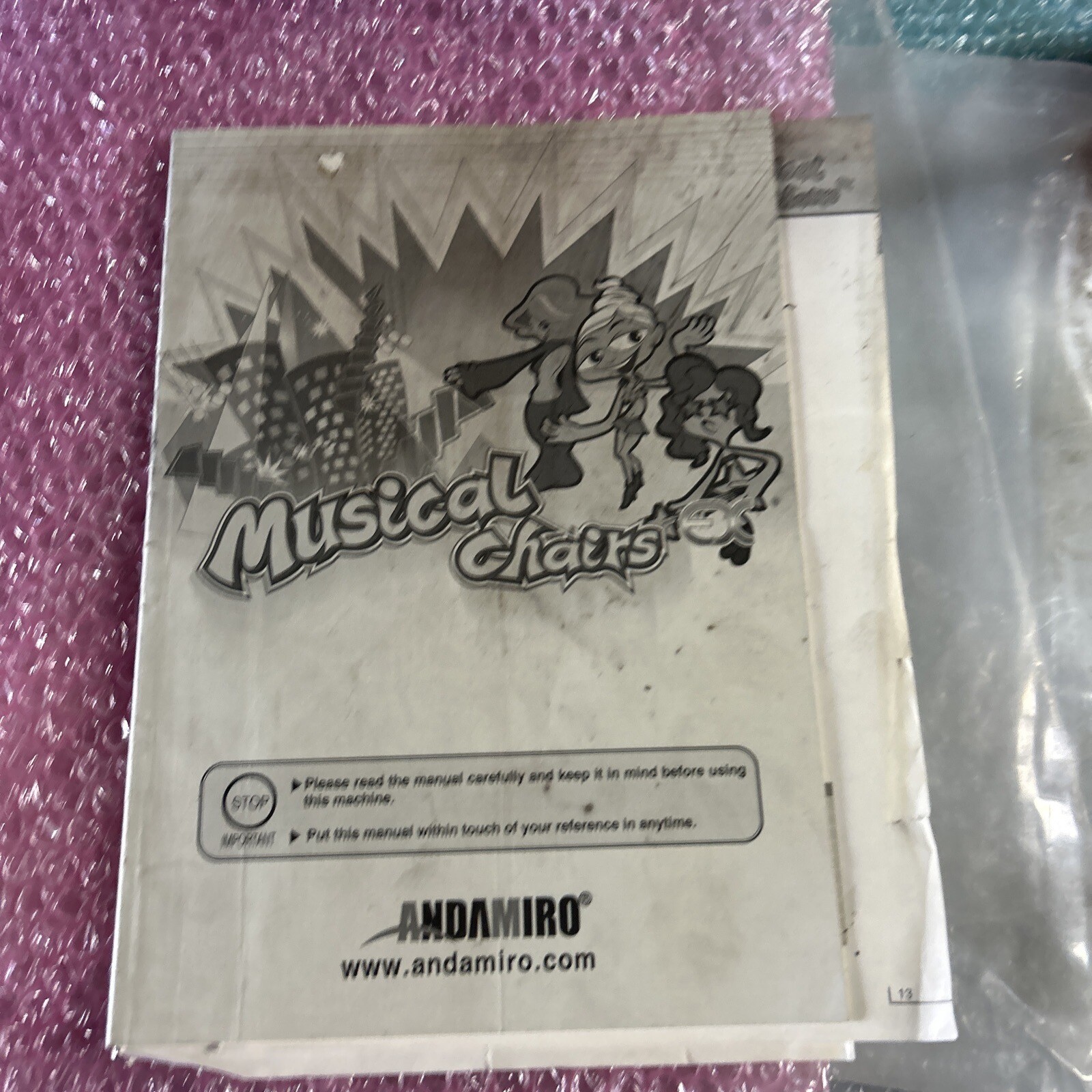 original Musical chairs Andamiro Arcade Video Game manual