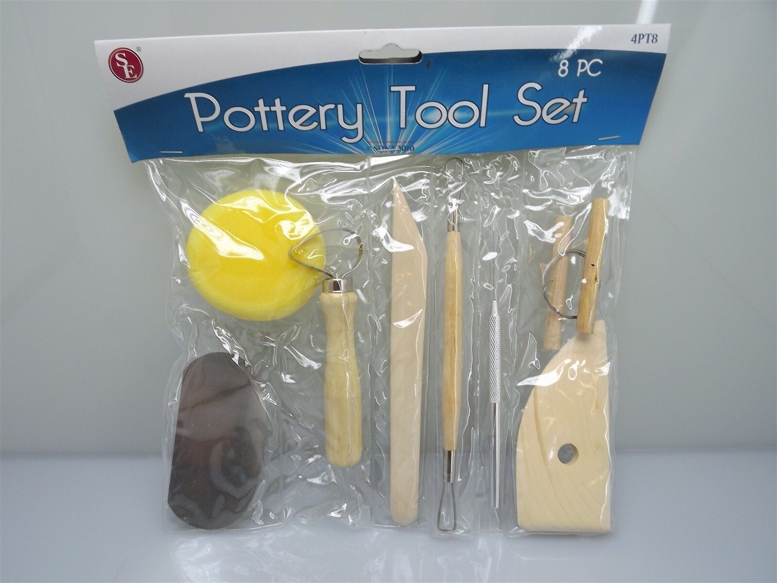 BRAND NEW SET Mahogany Pottery Tool 8-PIECE TRIMMING, SHAVING AND RIB SPONGE