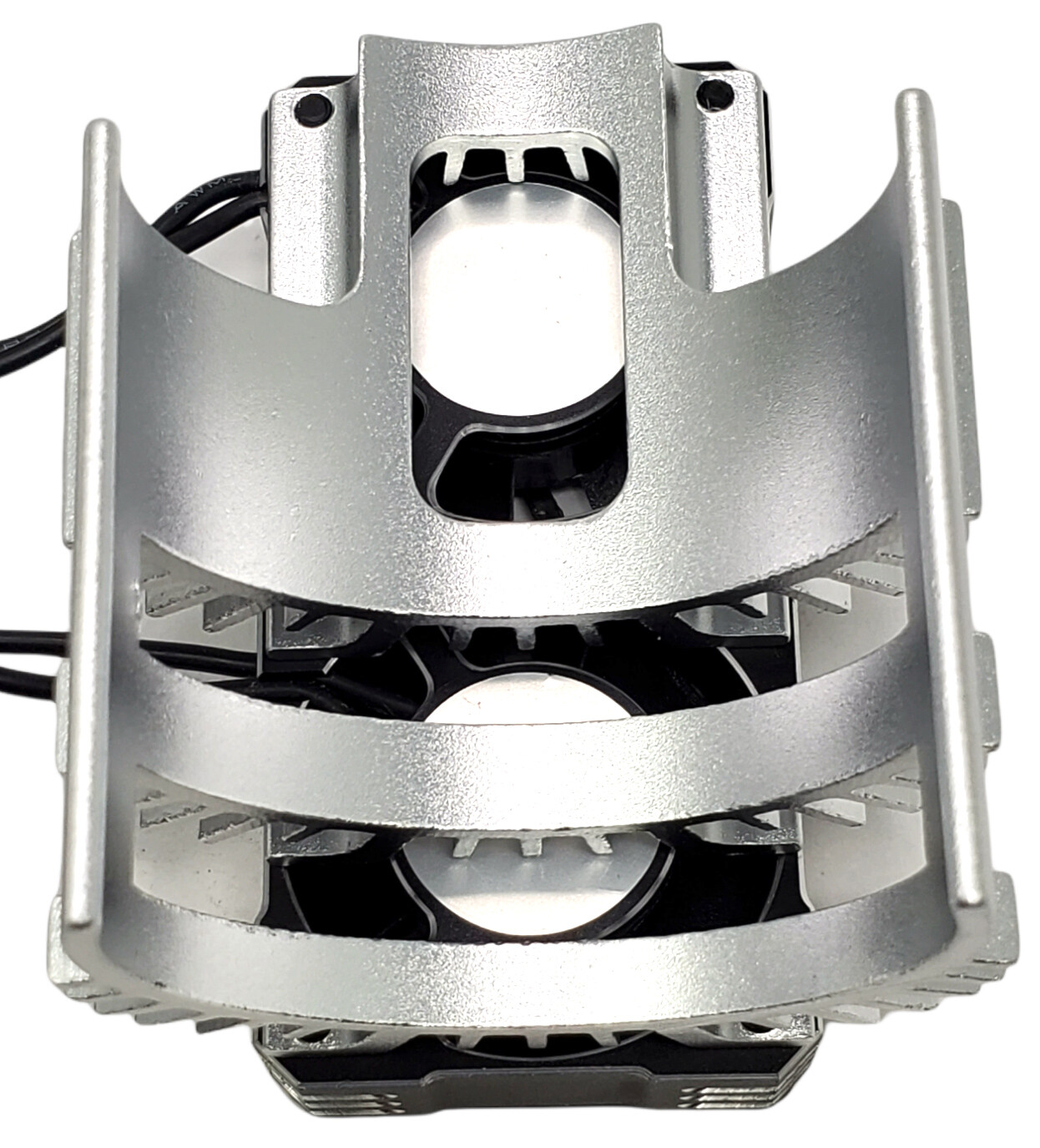 NEW NHX 1/8 Dual Alum HV Cooling Fan w/Cover and Heatsink Silver FREE US SHIP