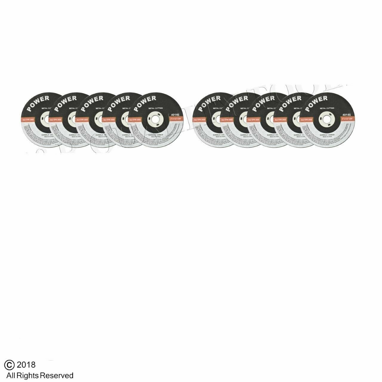 3" X 1/16" CUT-OFF WHEEL 20,000RPM 3/8" ARBOR AIR ELECTRIC DIE GRINDERS 10PK