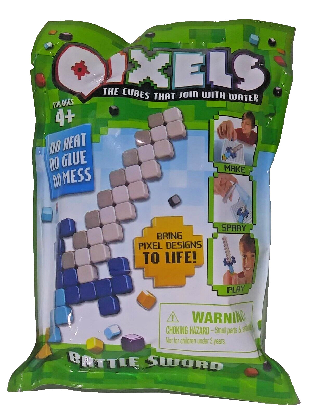 New In Packages Qixels Battle Sword Pack Qixels The Cubes That Join With Water