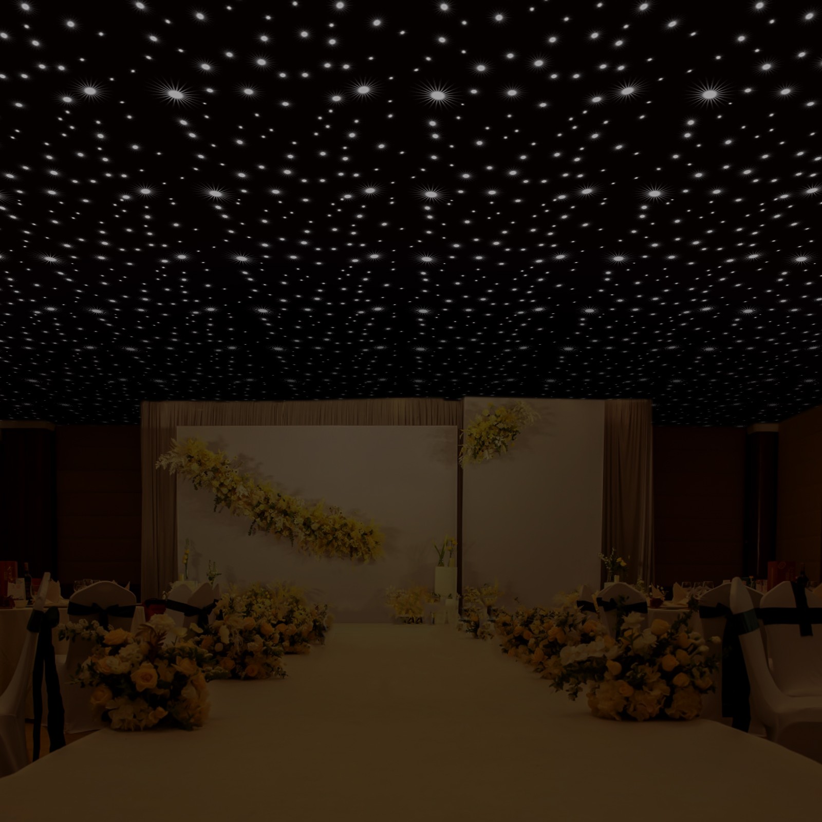 LED Stage Star Sky Background, Stage Background Curtain Set, LED Stage Backdrop