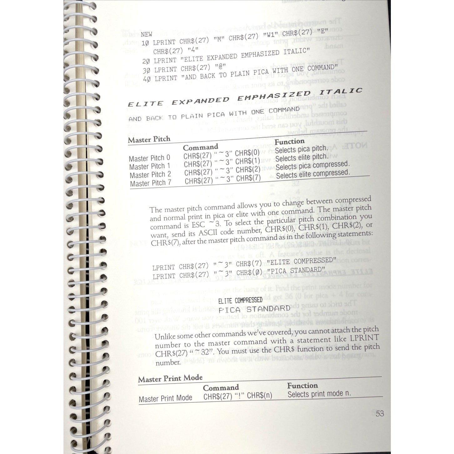 Citizen MSP-10/15 Printer - Manual / Users Guide / Instructions Book