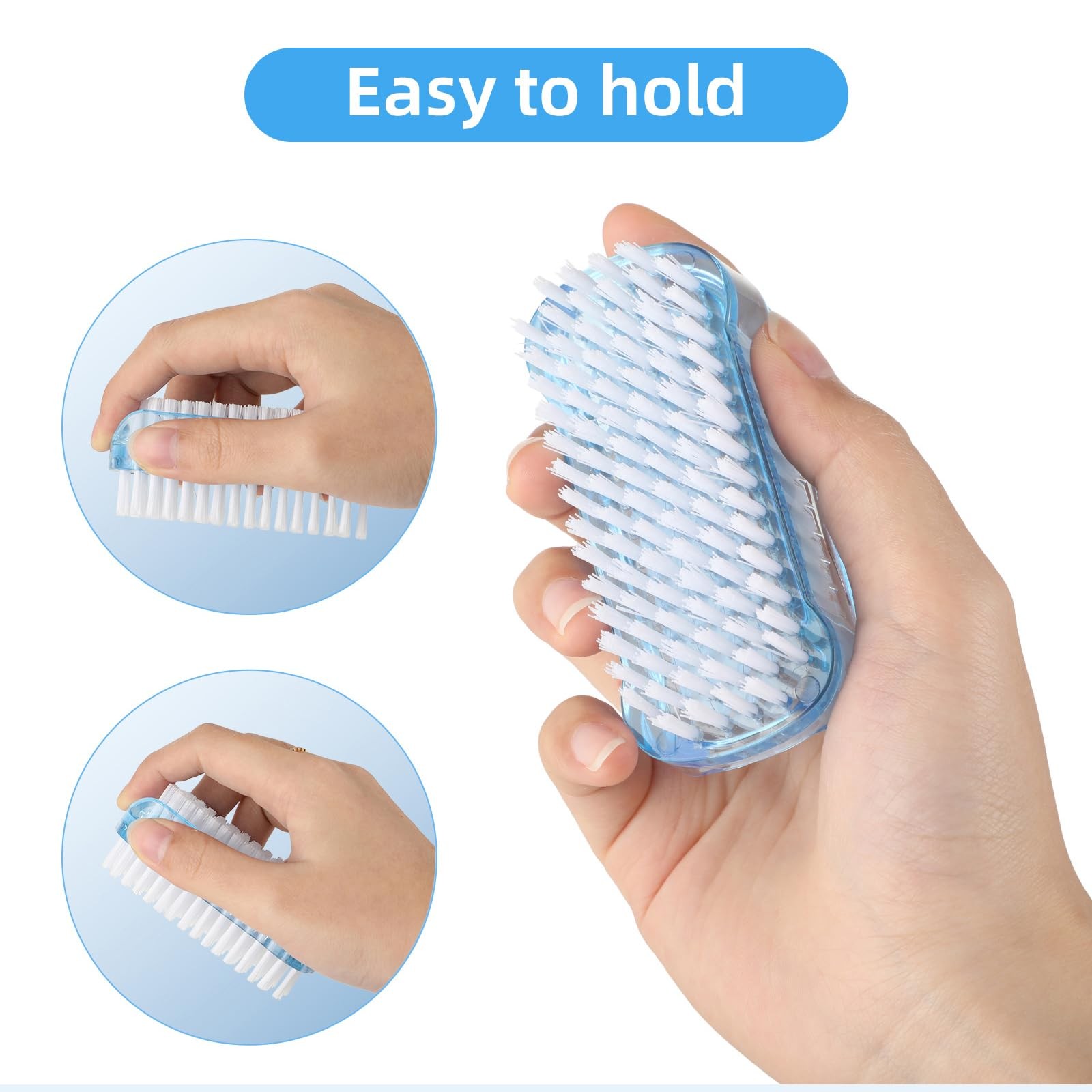 5 Pack Nail Brush for Cleaning Fingernails Two Sided Hand Fingernail Scrub B...