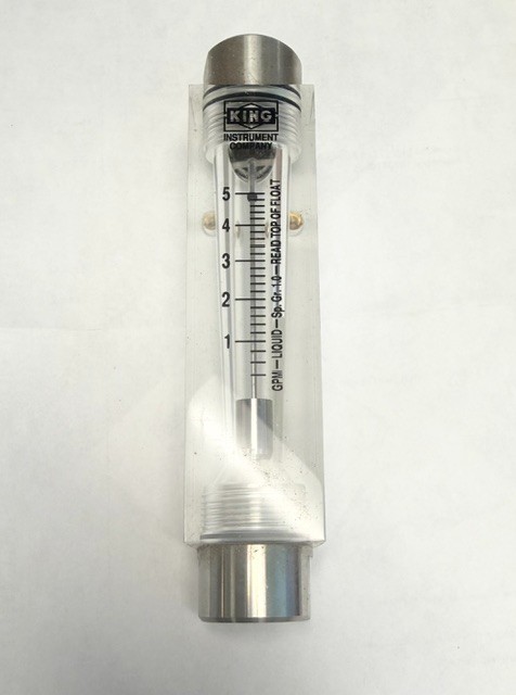 King Instrument Company 7511312B08 rotameter, up to 5 GPM, 1/2" NPT, 150psig