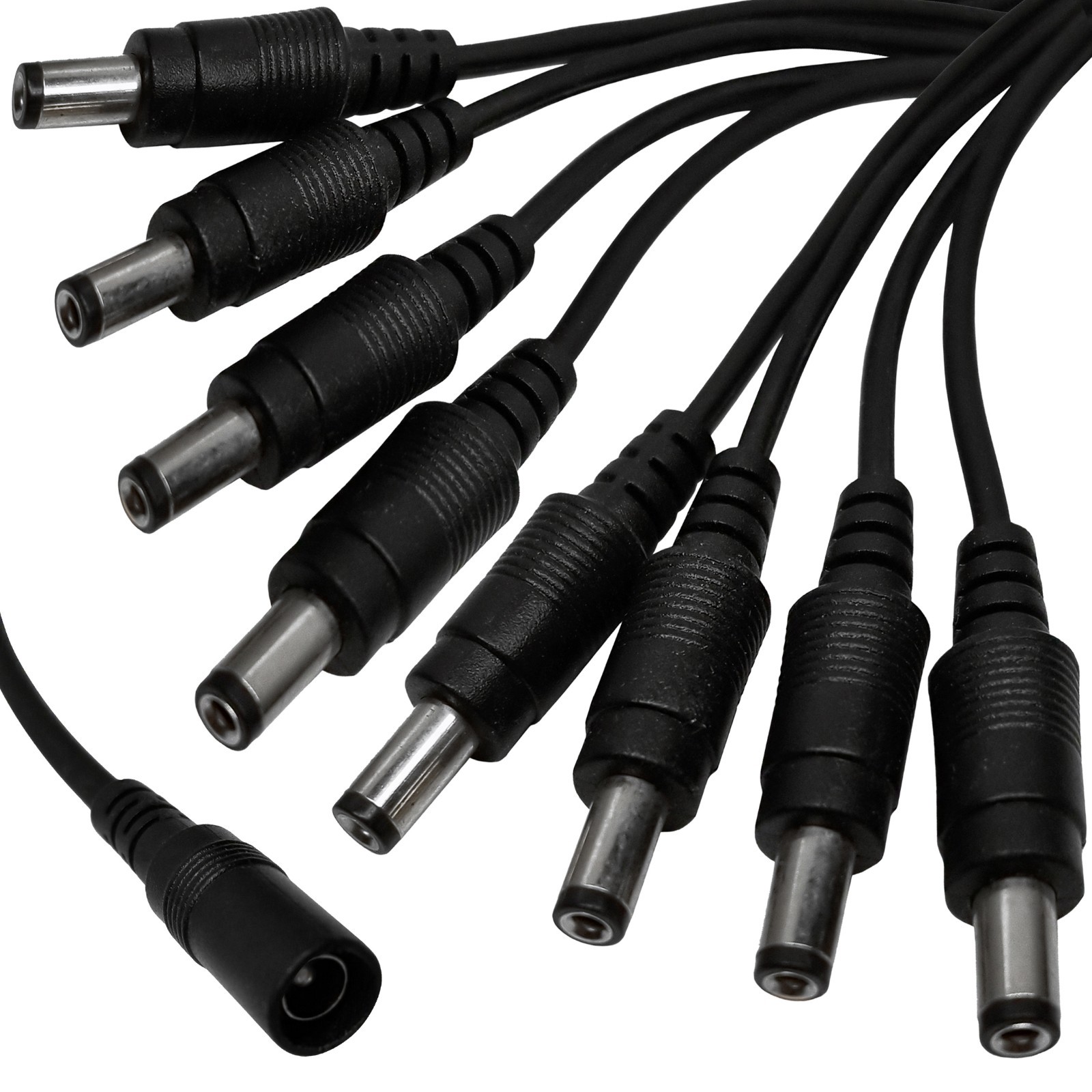 3 Pack - 8 Way Channel DC Power Splitter Adapter Cable for CCTV Security Camera