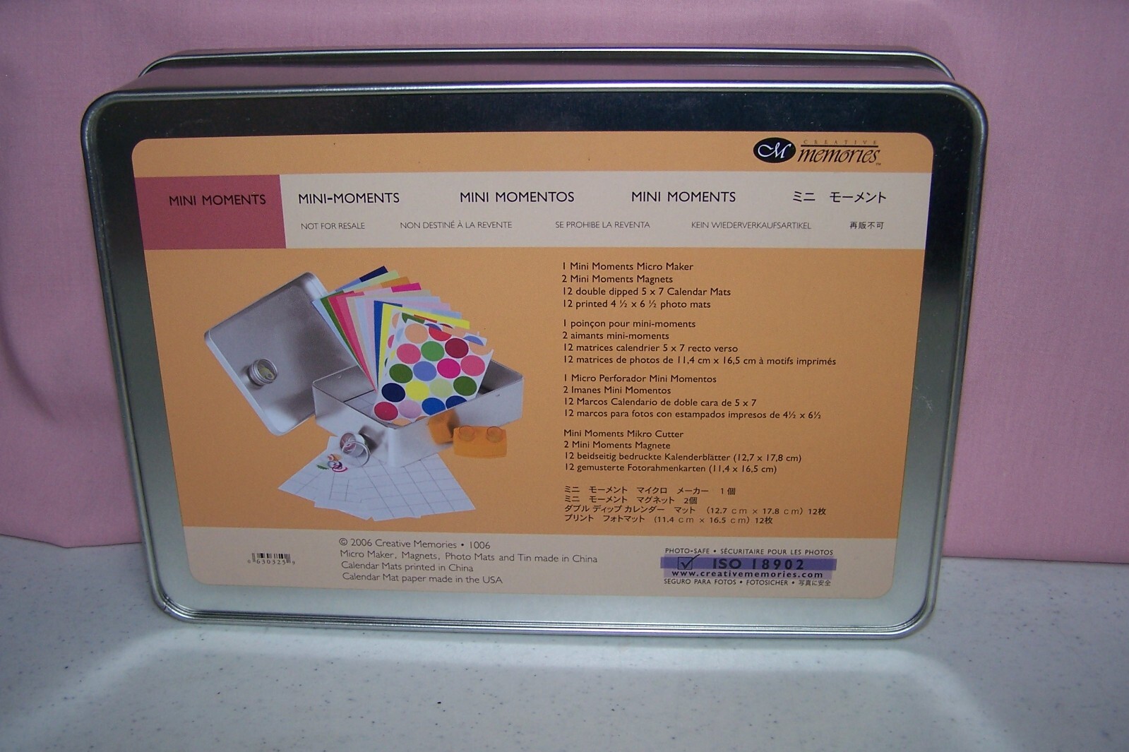 Creative Memories Mini Moments Case Tin, Micro Maker, Photo Mats NEW No Box