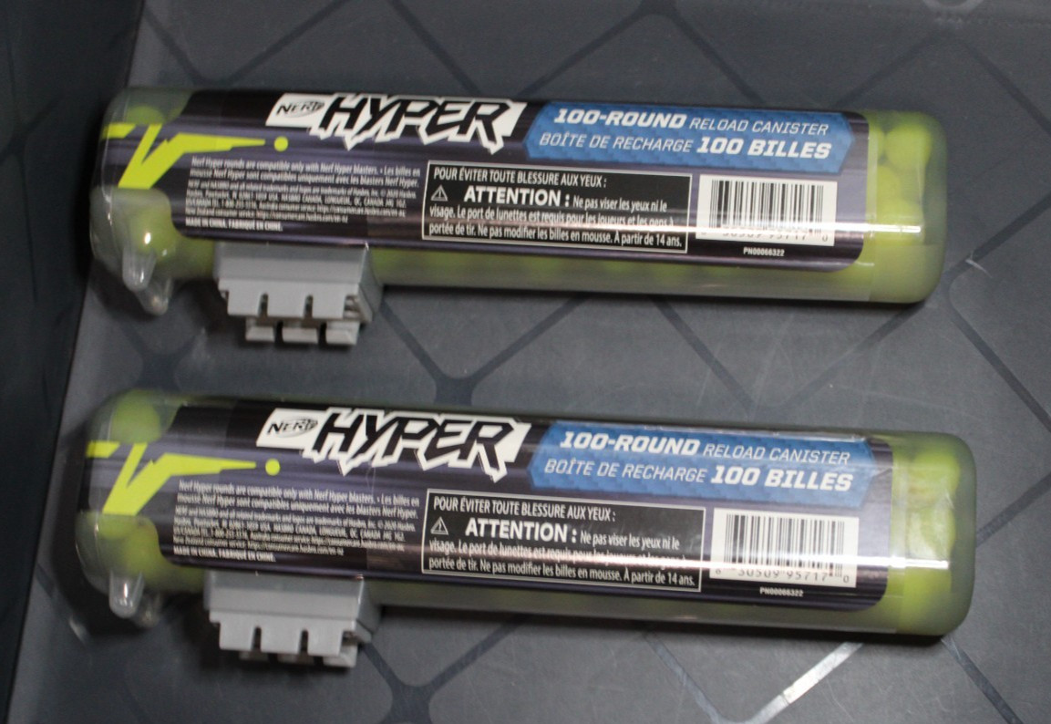 2 Nerf Hyper Blaster 100 Round Refill Canister Reload Canister E8960 New