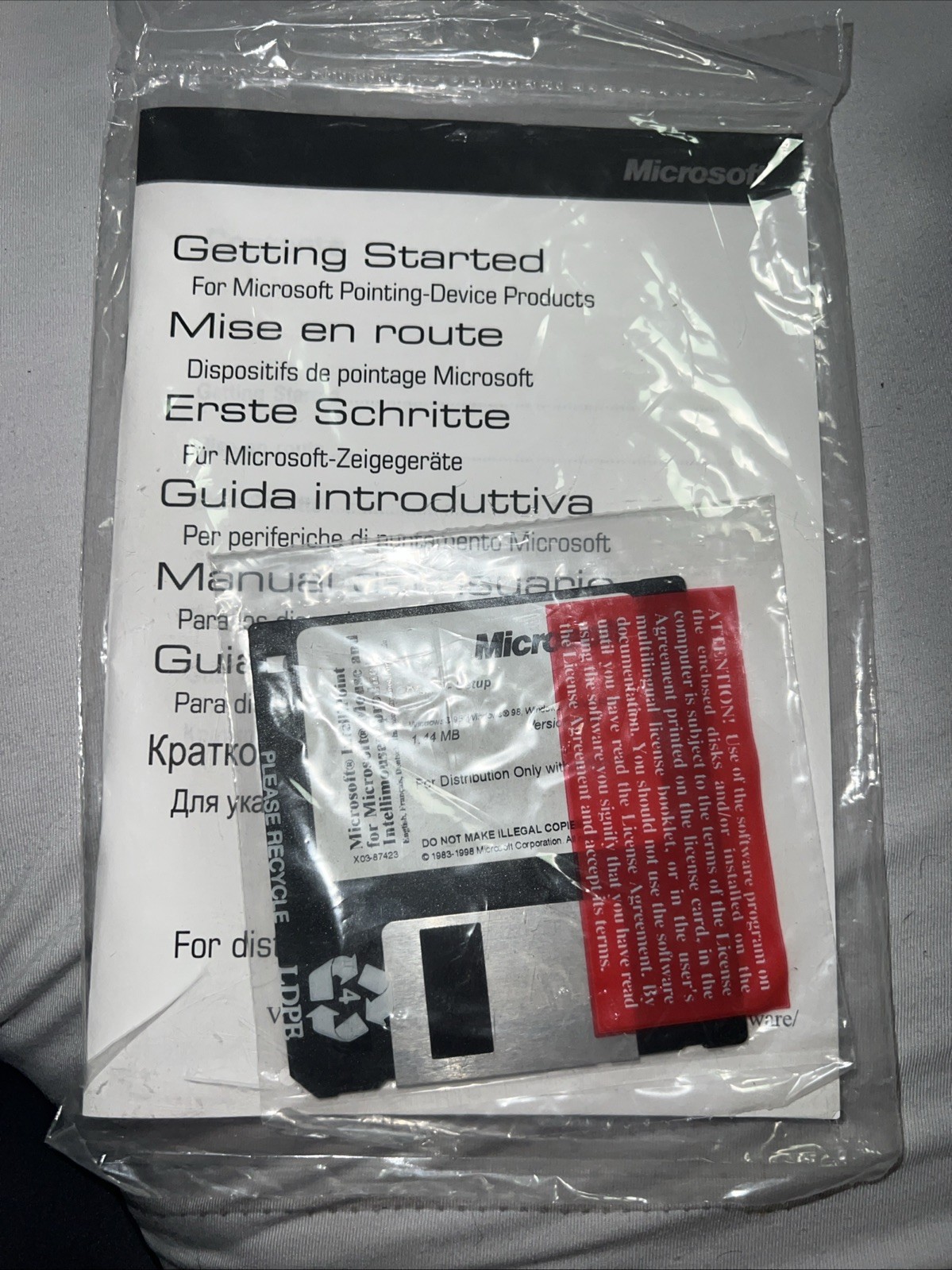 Microsoft IntelliPoint Mouse Driver 3.5" Floppy Disk *Windows 95/98 & Manual NEW