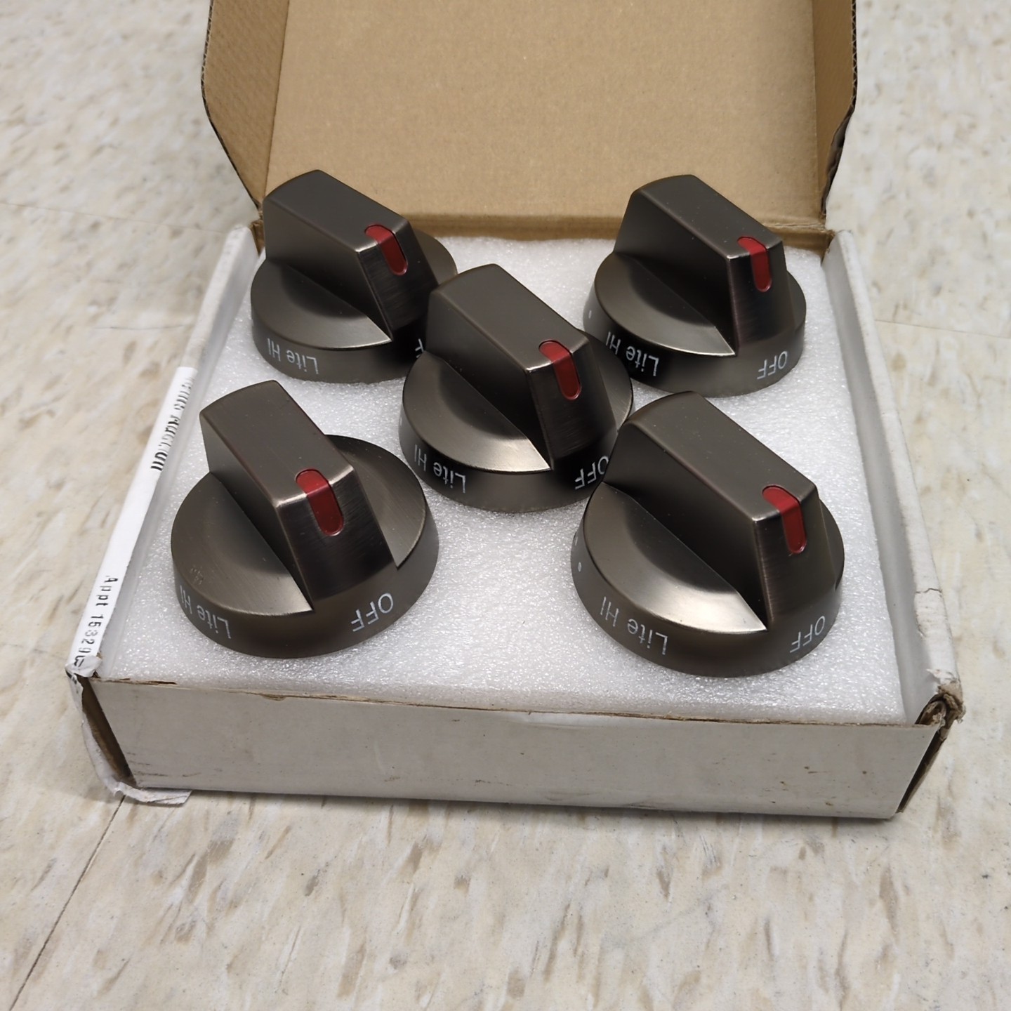 5 Pack DG64-00473A DG64-00473B Stainless Steel Oven Knobs Fits for Samsung