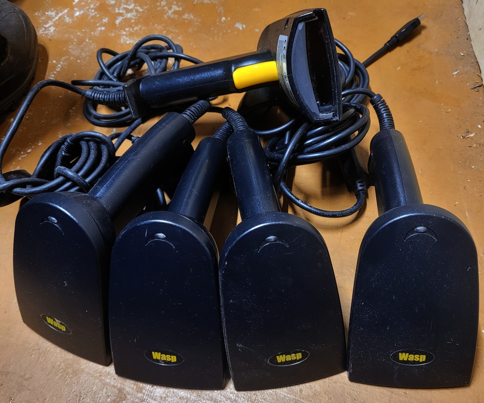 Lot of 5 - WASP WLP-4170LR Handheld CCD Scannner with Cable - Tested Working