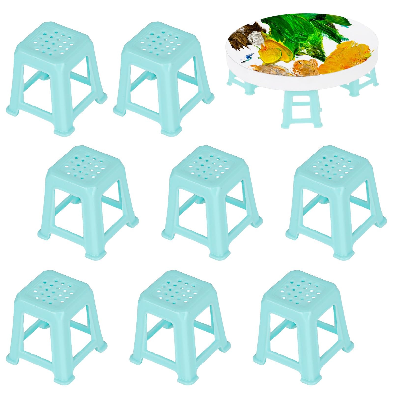 KALIONE 8 Pcs Canvas Stands Paint for Painting 3x4x4cm, blue