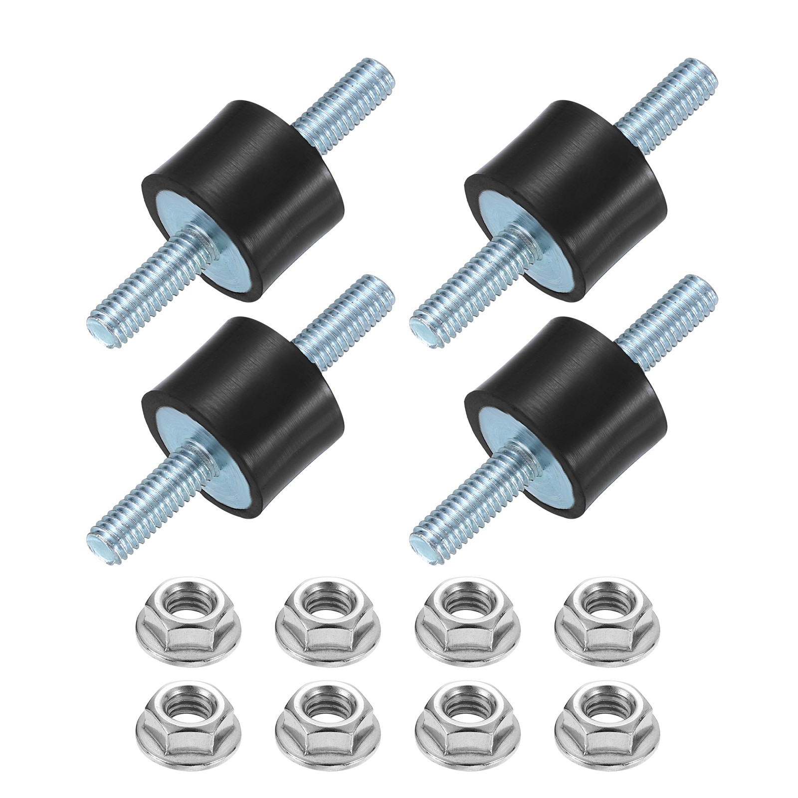 4Pcs M6 x 18mm Rubber Mounts 20 x 15mm Rubber Vibration Isolator with Nuts