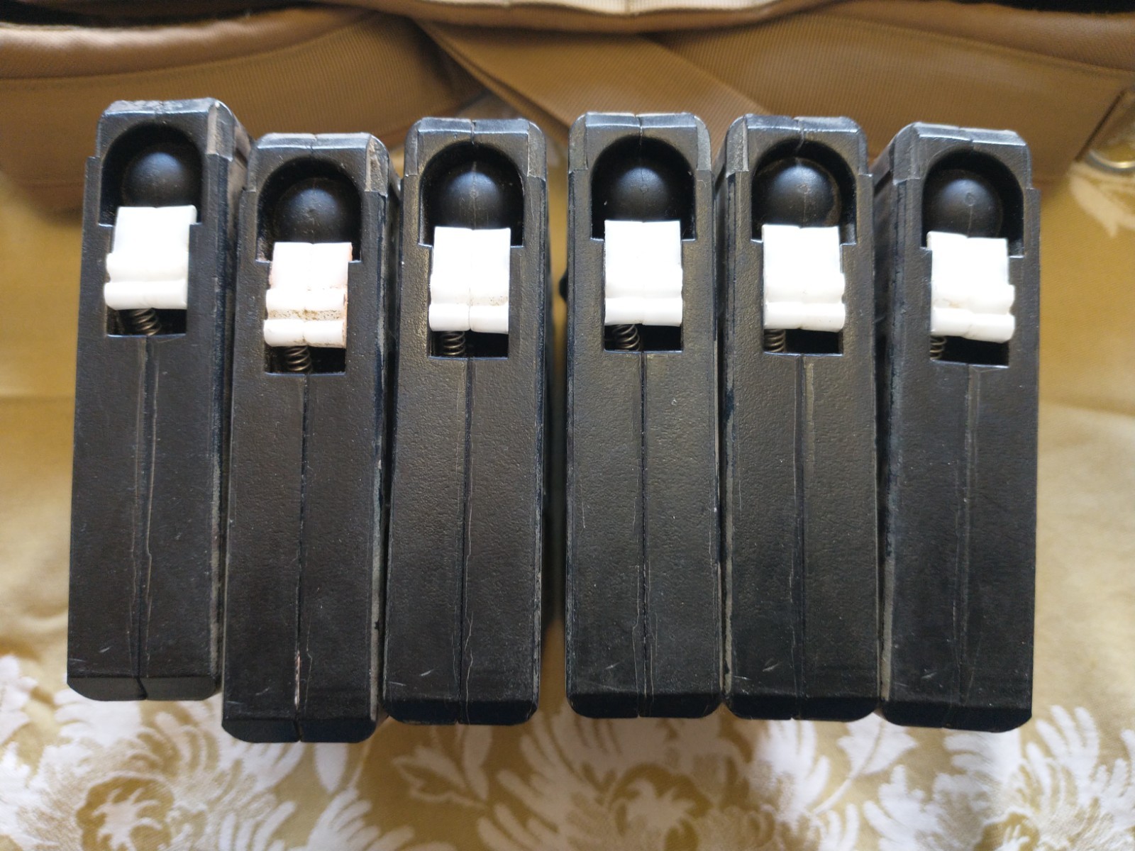 6 Carmatech Black Jack Engineering Paintball Magazines W/Molle Rig