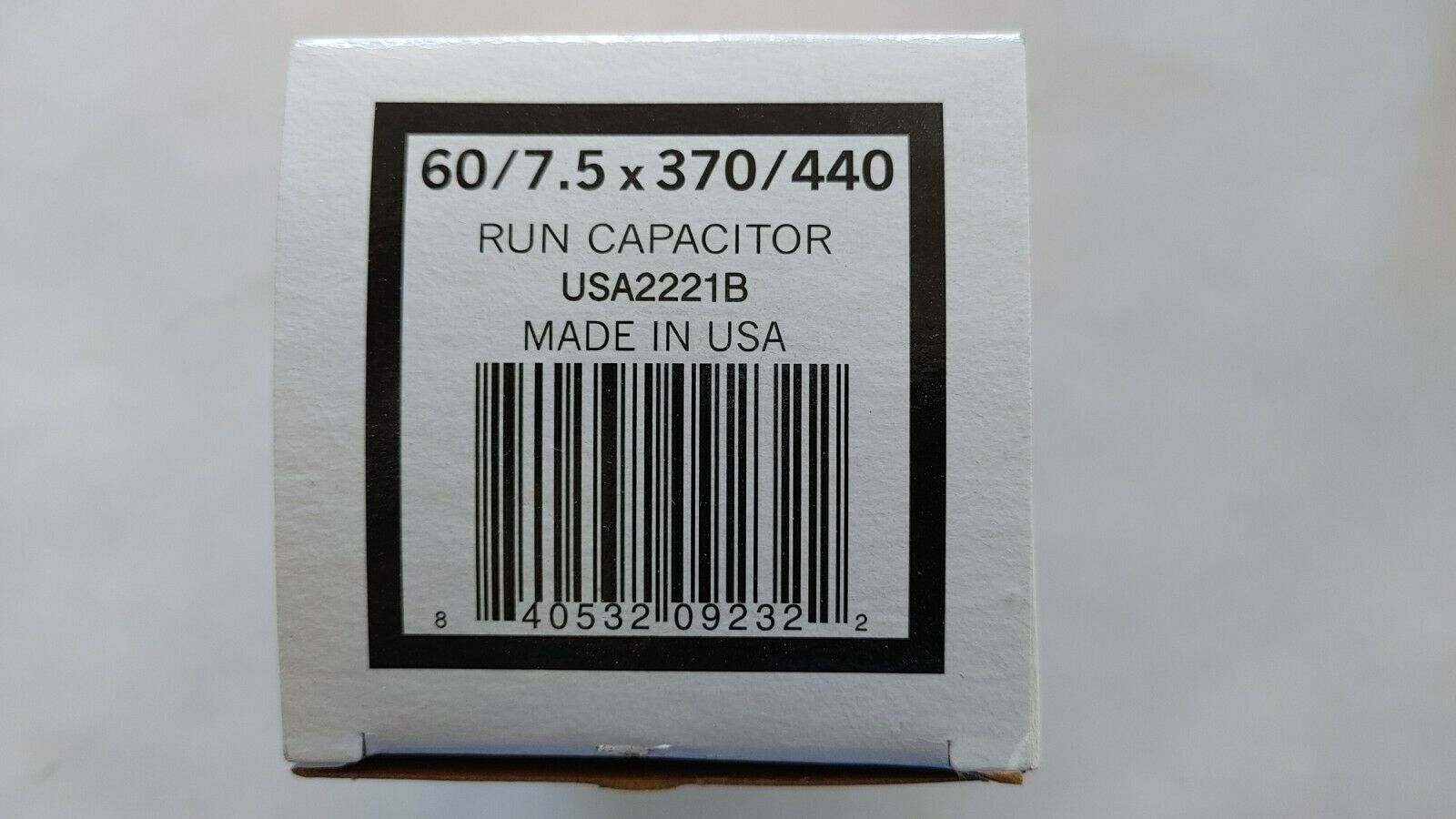 AmRad Round Run Capacitor 60/7.5 MFD 370/440 VAC USA2221B