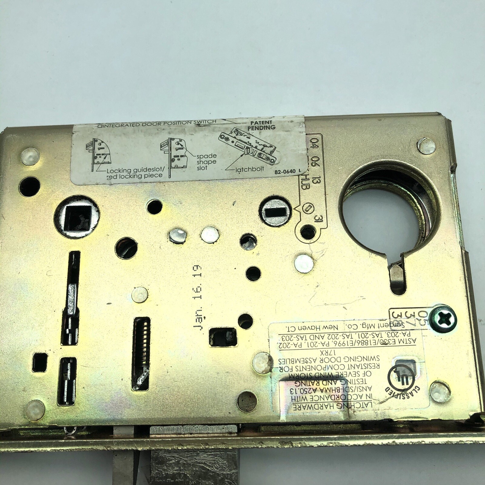 SARGENT ASSA ABLOY MECHANICAL DOOR KNOB BRASS